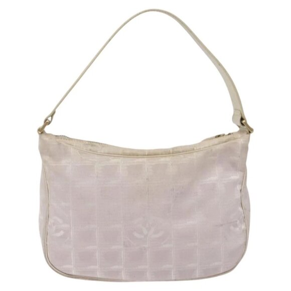 CHANEL New Travel Line Shoulder Bag Nylon Pink Gold CC Auth bs27338 - Picture 2 of 16